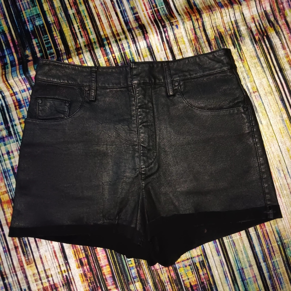 Insight leather shorts